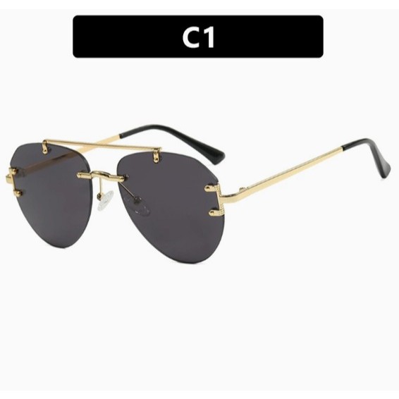 Óculos de sol em forma de sapo protetor solar moda ins óculos de sol sem moldura Anti-ultravioleta óculos de sol praia