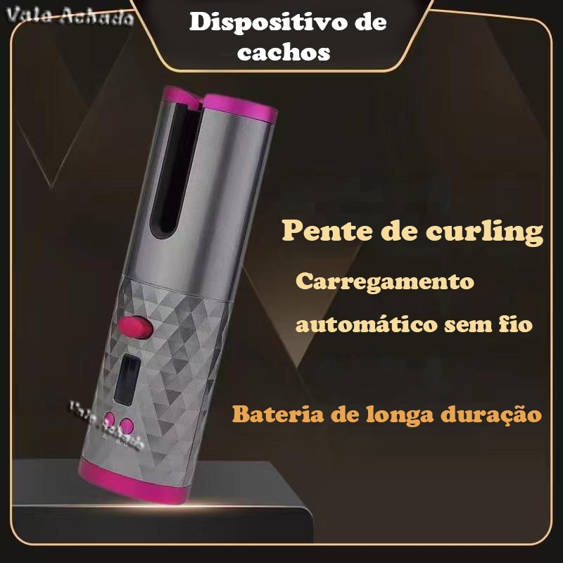 Ferro de ondulação de cabelo portátil sem fio USB Modelador de cabelo automático Preguiçoso Ferro de ondulação de cabelo