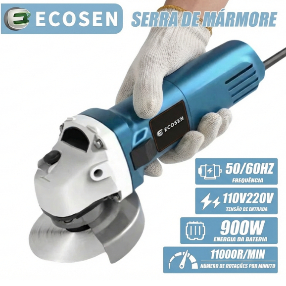 Esmerilhadeira e Lixadeira Angular 900w 115mm 4.1/2 11000rpm 50/60HZ