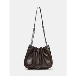2026 Nova Bolsa Estilingue Feminina Retro Balde Moda Correntes De Ombro