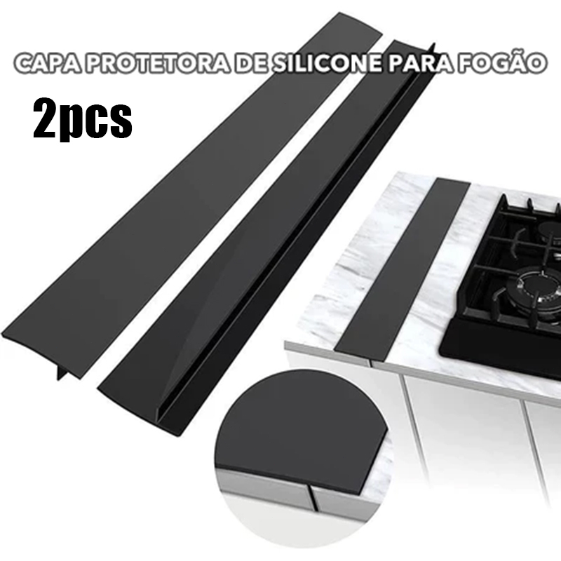 2 Peças Tampa de Silicone 25” para Bancada, Vedação Larga entre Fogão, Forno e Lava-Louças