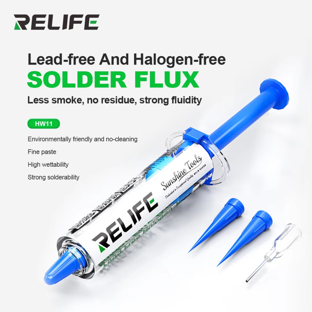 RELIFE HW11 Fluxo De Solda Sem Halogênio Chumbo , Baixa Fumaça , Limpeza , Pasta De Alta Isolamento Para Reparo De Placa