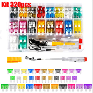 Conjunto de Fusíveis Automotivos com Chave de Teste e Mini Fusível 320pcs em Oferta na Shopee
