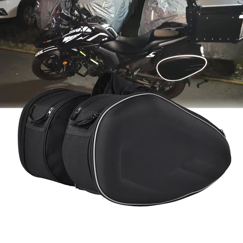 Saco de sela lateral Universal para motocicleta 2 conjuntos de Material de tecido Oxford