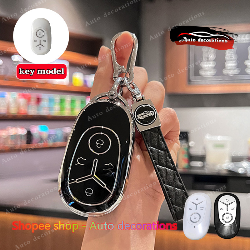 Capa Para Chave Geely EX2 Borda Prateada TPU À Prova D'água E De Suor Veículos .