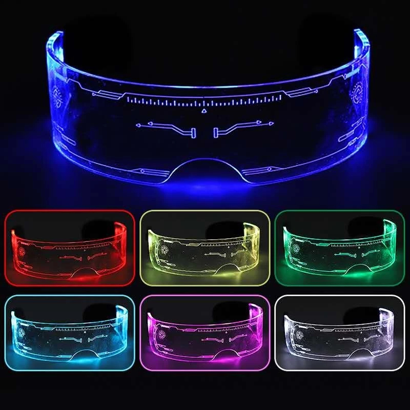 Óculos Luminoso Com Led Opção De Escolha Da Cor Pisca Festas Baladas Shows Eventos Noite