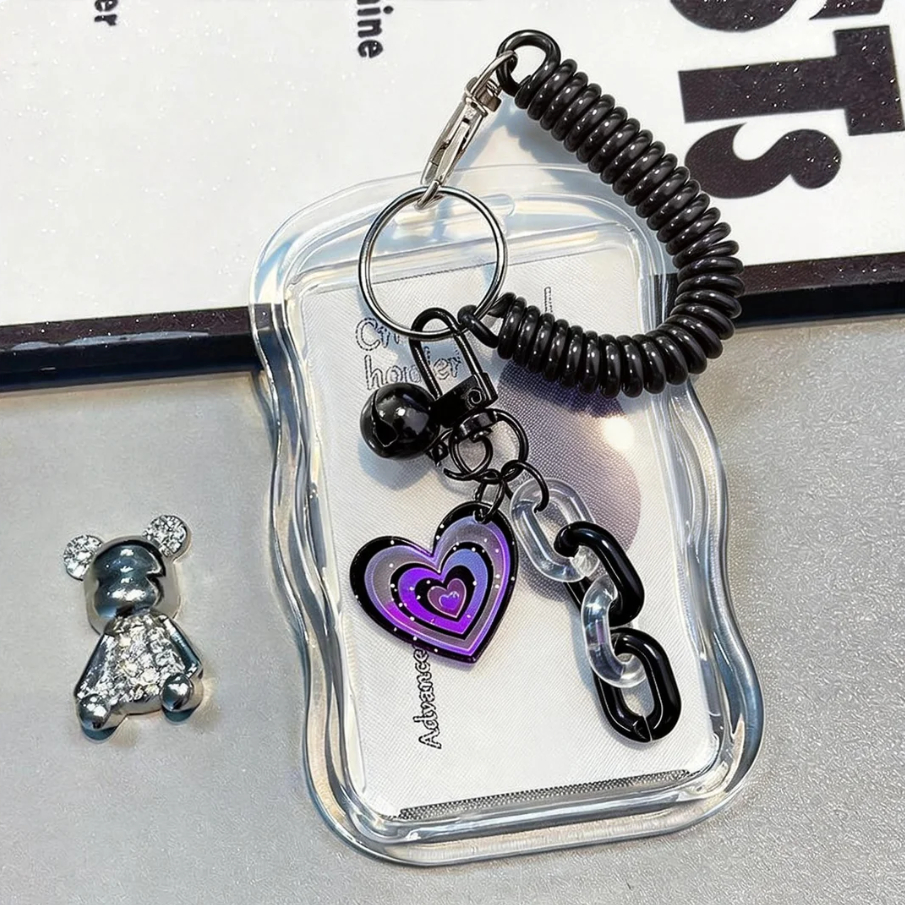 Criativo Photocard Titular Chaveiro Kpop Foto Do Cartão Estrela Onda Porta-Cartões De Ônibus Transparente em Oferta na Shopee