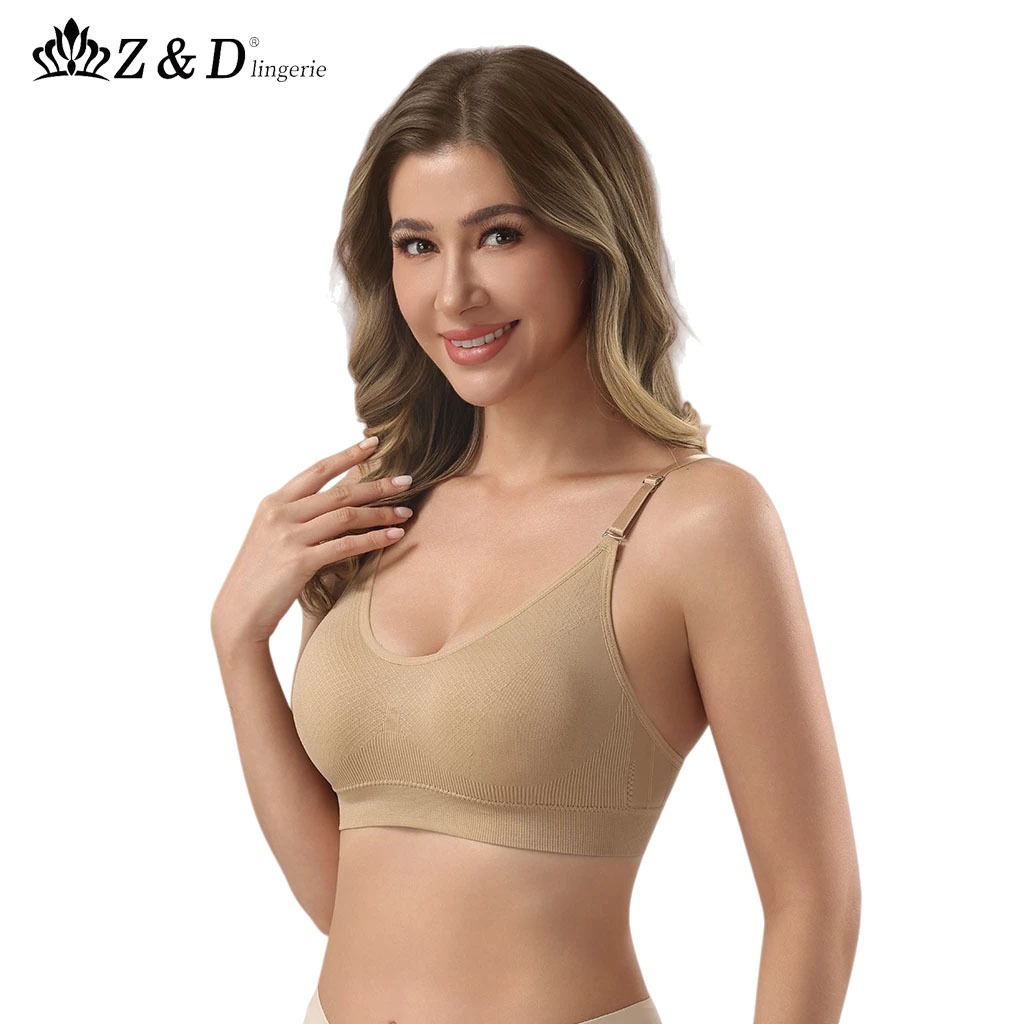 Z&D Lingerie Top Alças Fina Alcinha Com Bojo Cores Disponíveis em Bege Preto Branco 22119