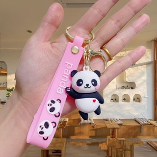 Porta-chaves Panda Pequeno Fofo Pingente de Silicone Pequeno Presente