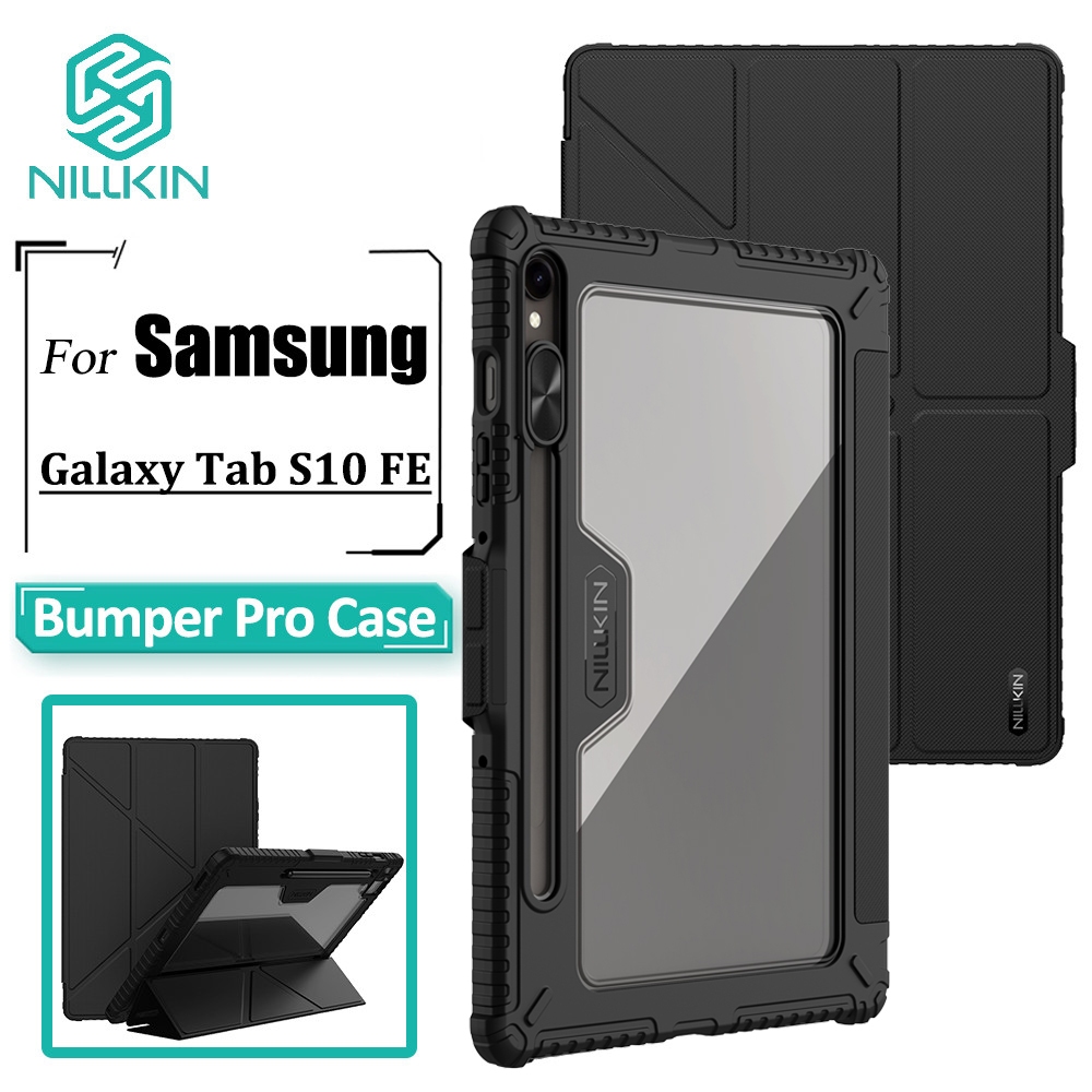 Nillkin Flip Case Pro Para Samsung Galaxy Tab S10 FE/S9 Controle Deslizante De Câmera Com Tudo Incluído 360 ° PC Rígido em Oferta na Shopee