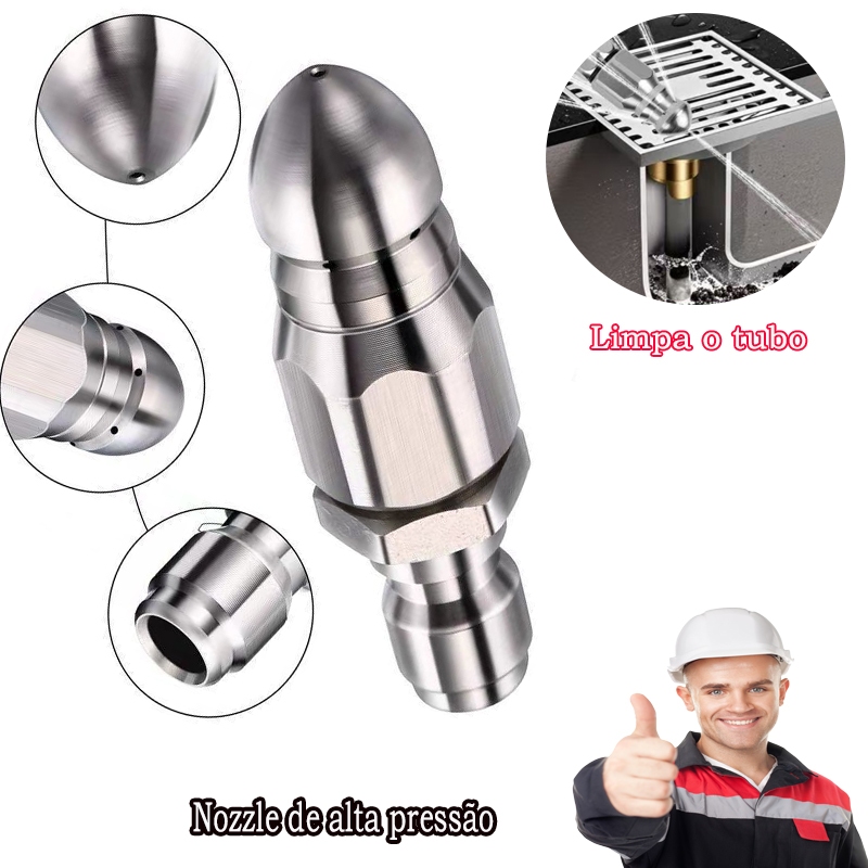 Bocal de Jato de Esgoto com Conector Rápido de 1/4" Lavadoras de Pressao em Oferta na Shopee