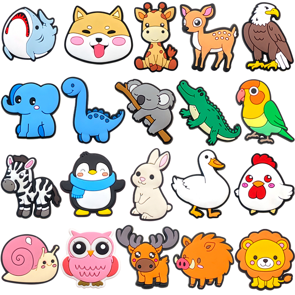 MEIDJ 20 Estilo Pequeno animal Sapato Encantos Decrations Sandálias Fivela Botão Acessórios De PVC em Oferta na Shopee