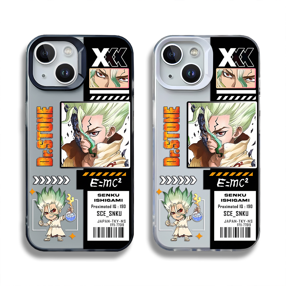 Capa Dr.STONE Para iPhone 17/16/15/14/13/12/11 ProMax Senku Ishigami Design Macia De Plástico Fosco 7/8 Plus/X/XR/Xs Max