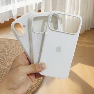 Branco Para iphone 17/16/15/13/14/12/11/Pro max/Air/XS XR/7/8/Plus/SE/Mini/Capa De Telefone De silicone em Oferta na Shopee