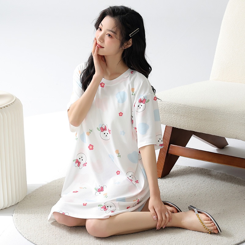 Imagem Bonito coelho Loungewear cinta alça de ombro ajustável almofada no peito casa pode usar fora confortável pele-amigável c