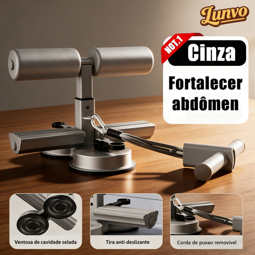Sit-Up de chão, equipamento de exercício de abdômen, com ventosa poderosa