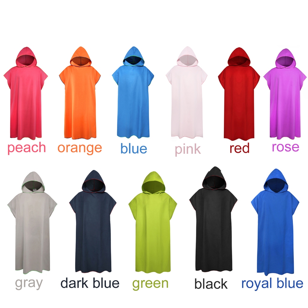 Poncho De Surf Mudando Toalha Com Capuz Microfibra Praia Cobertor De Banho Natação Wetsuit Para Adultos