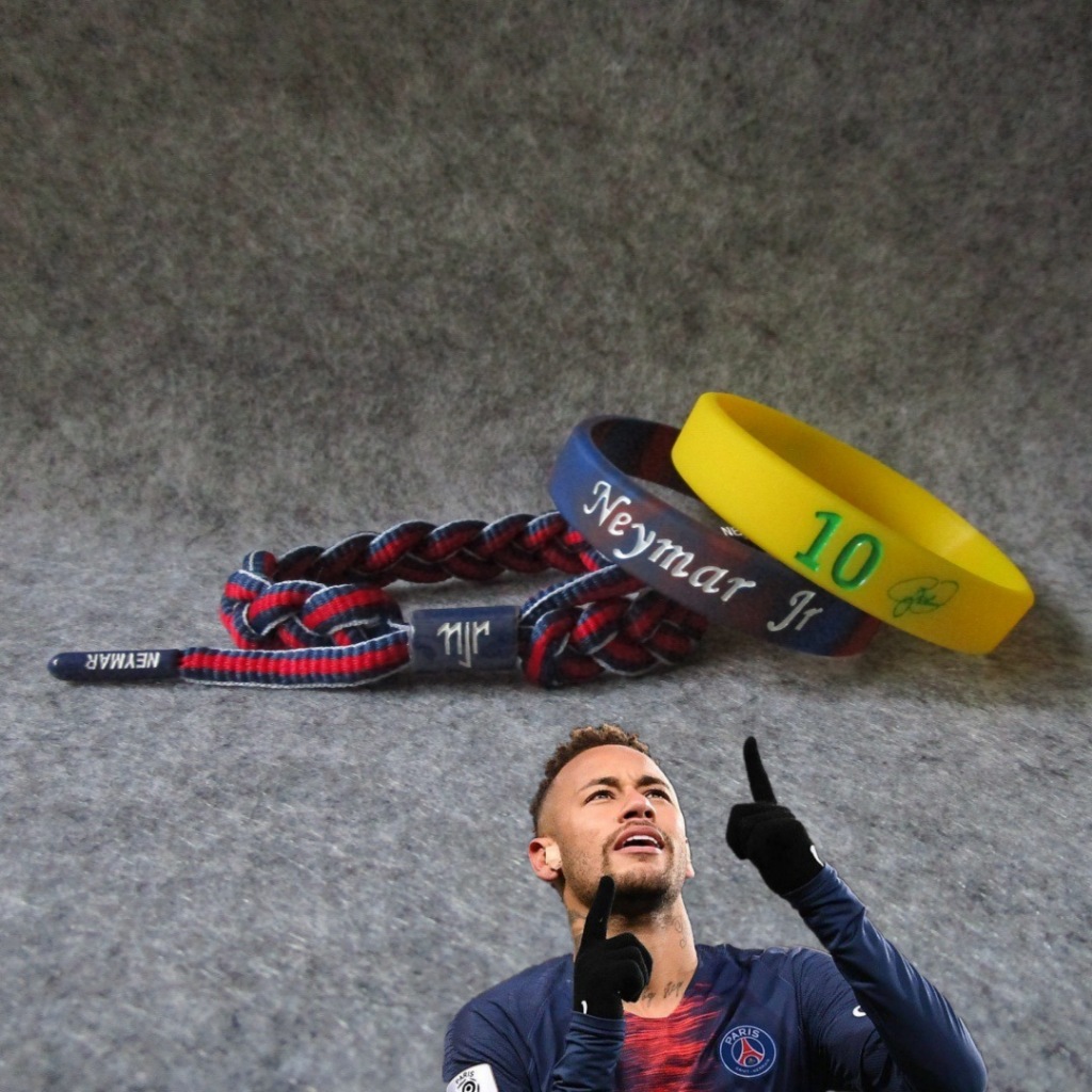 Conjunto de três peças assinatura pulseira de silicone tecido / Assinatura / Brasil No.10 / Estrela / Neymar