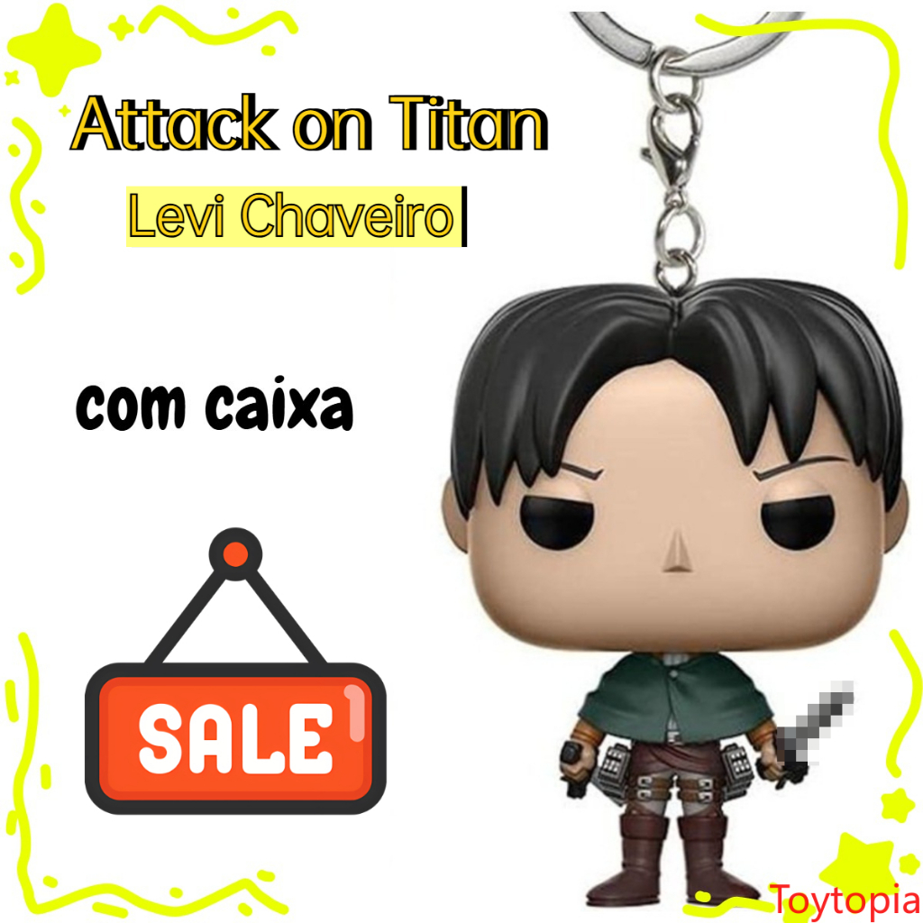 Chaveiro Attack on Titan Levi Ackerman Keychain Action Figure Toy Figura de ação