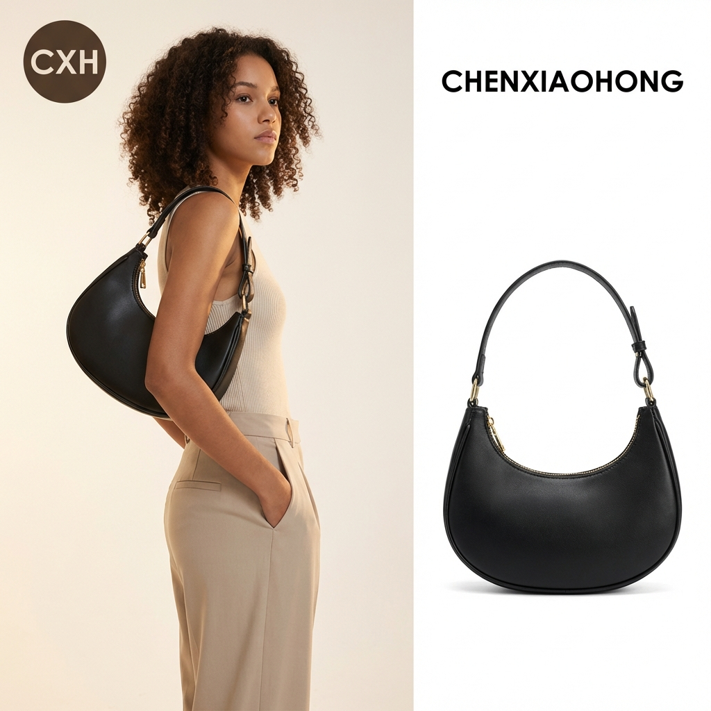 Adequada para mulheres, esta bolsa de axila é uma bolsa de ombro e transversal f