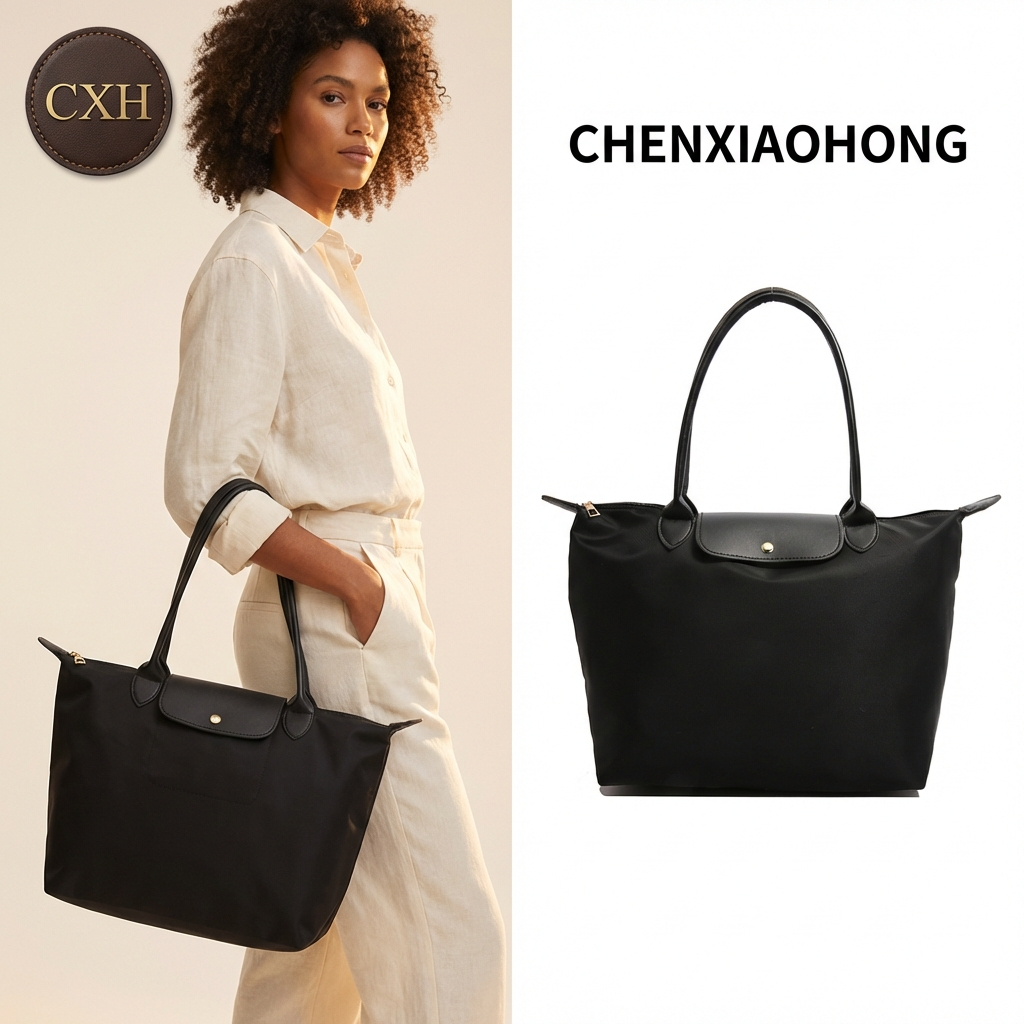 Bolsa de ombro casual, leve, macia, de grande capacidade e versátil, bolsa de mã