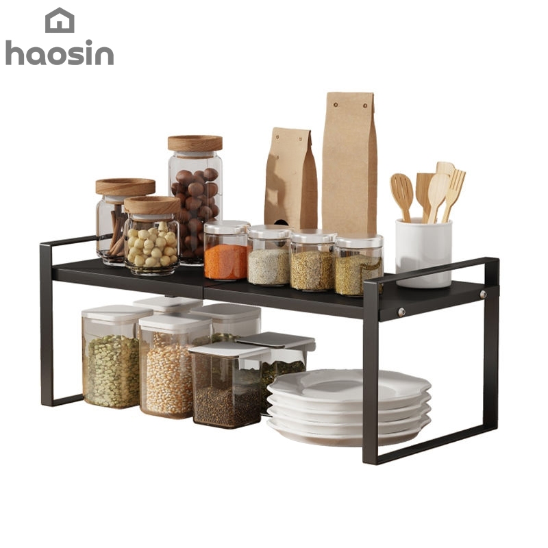 Haosin Prateleira De Cozinha Retrátil-Ajustável 35-65cm , Organizador Multiuso Para Usos Múltiplos