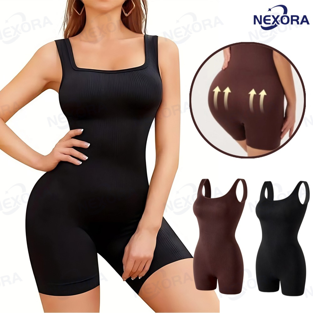 Macaquinho Feminino Canelado Curto Anarruga Ajustado Roupa Feminina Estilosa