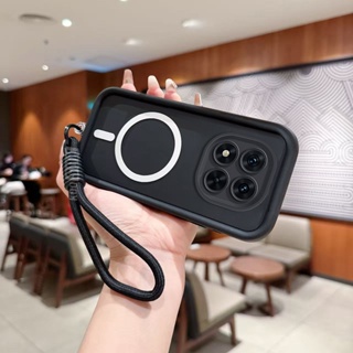 Capa Para Xiaomi Redmi Note 14 15 Pro Note15 + 4G 5G Sucção Magnética Traseira Silicone Macio Pulseira Cordão Telefone E em Oferta na Shopee