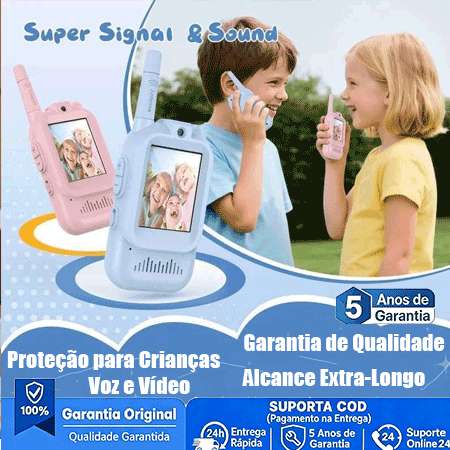 Novo estilo de vídeo infantil Walkie-talkie talkie talkie meninos meninas sem fio recarregável brinquedo telefone 3 quil