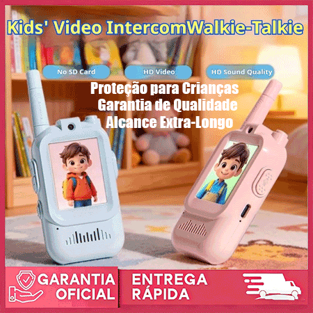 Kit 2 Walkie Talkie Infantil 3km , Transceptor De Rádio Para Crianças-Brinquedo Intercom Lanterna E Função VOX