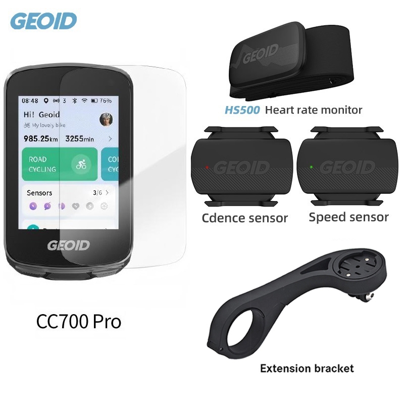 GEOID CC700 Pro Velocímetro Bicicleta Tela Colorida Controle De Toque À Prova D'água IPX7 LCD De 2.8 Polegadas