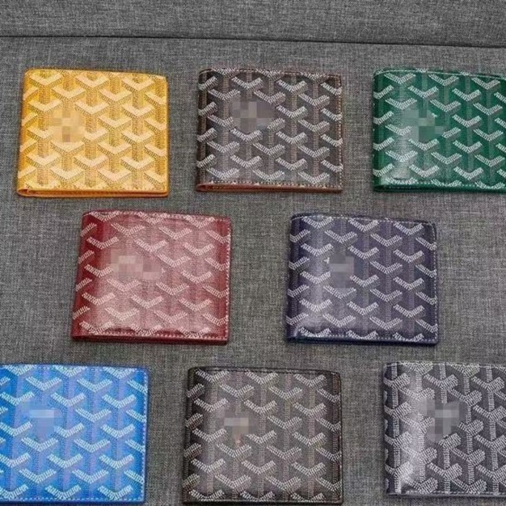 Carteira curta impressa dobrável porta-cartões de couro genuíno porta-cartões multifuncional porta-cartões de visita por