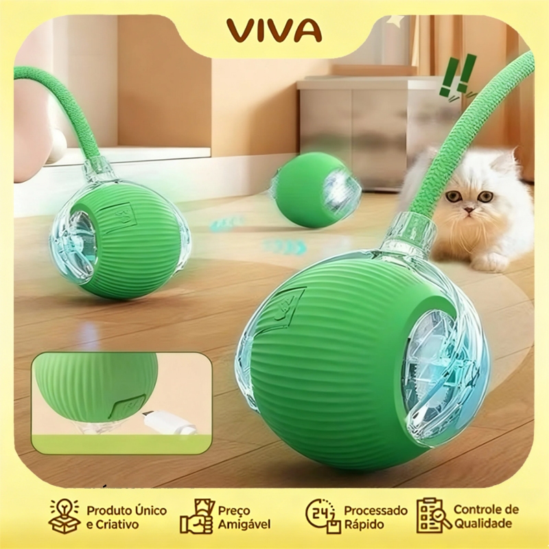 Brinquedos Interativo Para Gatos E Cães Bolas Inteligente Automáticas Elétricas Cauda Falsa Recarregável em Oferta na Shopee