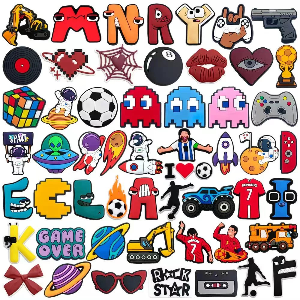 Variedade Mista De Padrões De Desenhos Animados Encantos Pino Sapato Acessórios Decorar Chinelos Sandálias Fivela Presen em Oferta na Shopee