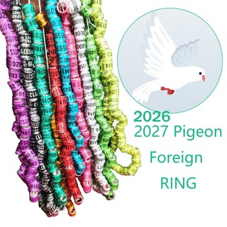 50 Peças/10 2026/2027 Anel De Pé De Pombos 8mm Anéis De Perna De Papagaios Ferramenta De Treinamento De Pássaros Série N