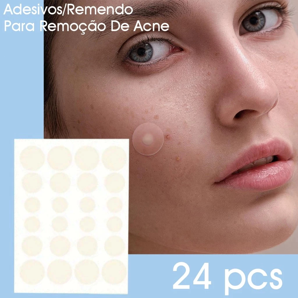 24/72/120pcs Remendo Hidrocolóide Transparente Para Acne Corretivo De Invisível De Isolamento Redondo