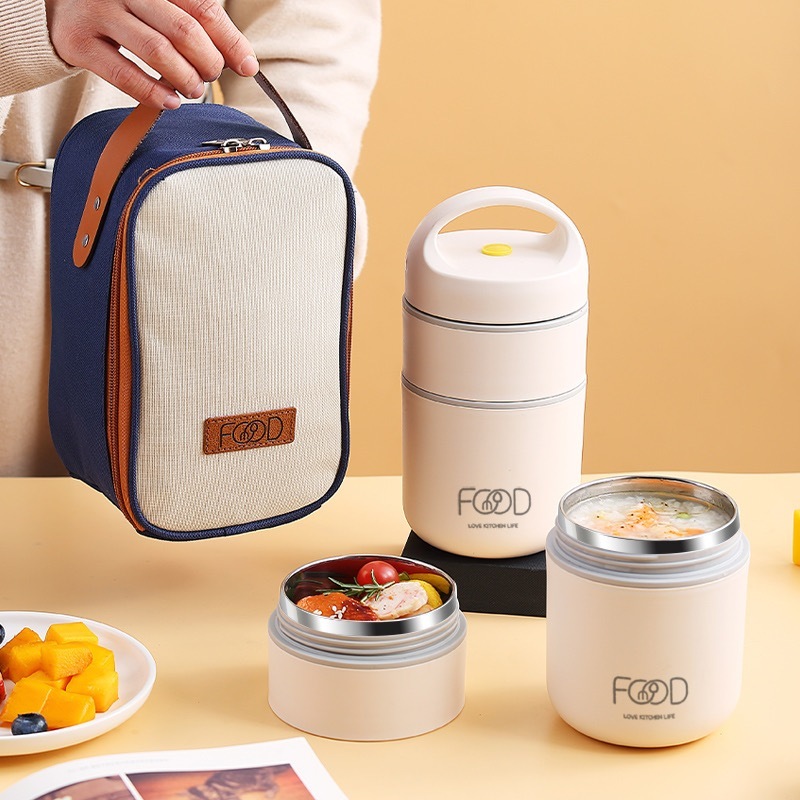 haosin Lancheira Isolada AçoInox 304 Portátil Copo Selado Durável