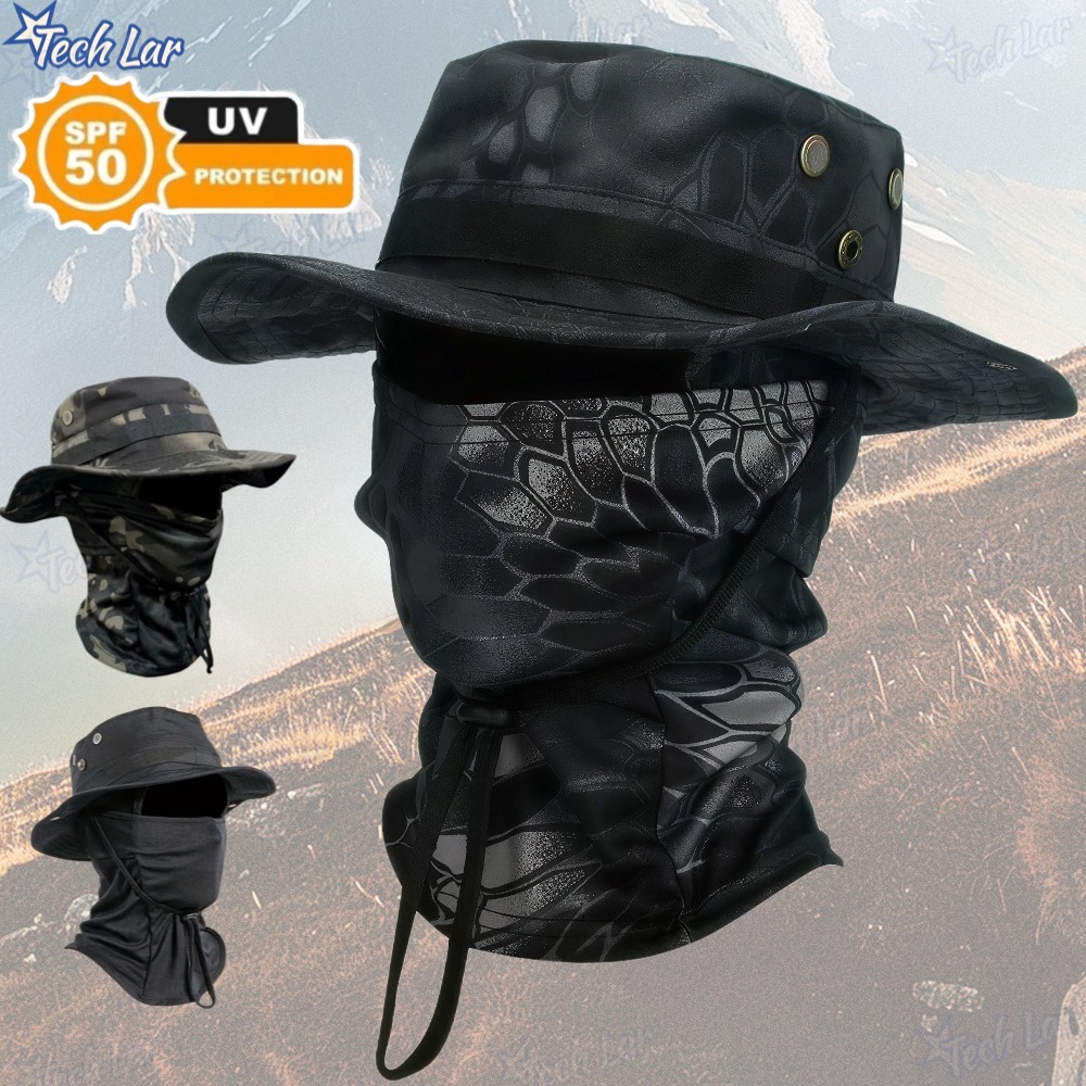 Chapéu Boonie com Gaitador - Proteção Solar e Poluição para Exercícios ao Ar Livre -TL