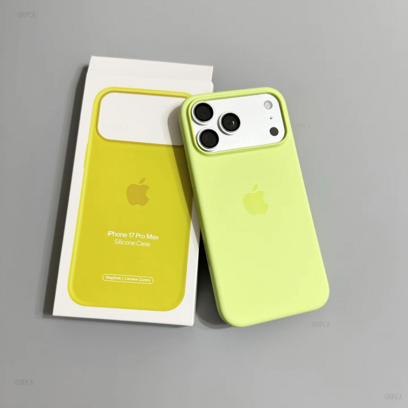 Para Magsafe Original Casos De Silicone Líquido iPhone 17 Pro Max 17 Ar Com Animação Magnética Botão Controle Da Câmera