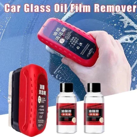 Limpeza De Filme De Óleo De Removedor De Escova De Vidro De Carro Com Pano De Esponja 120ml em Oferta na Shopee