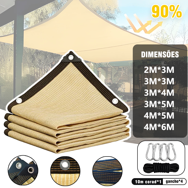 Acampamento ao ar livre Toldo Para Varanda Sombrite 90% Tenda Para Carro + Corda + Trava de segurança em Oferta na Shopee