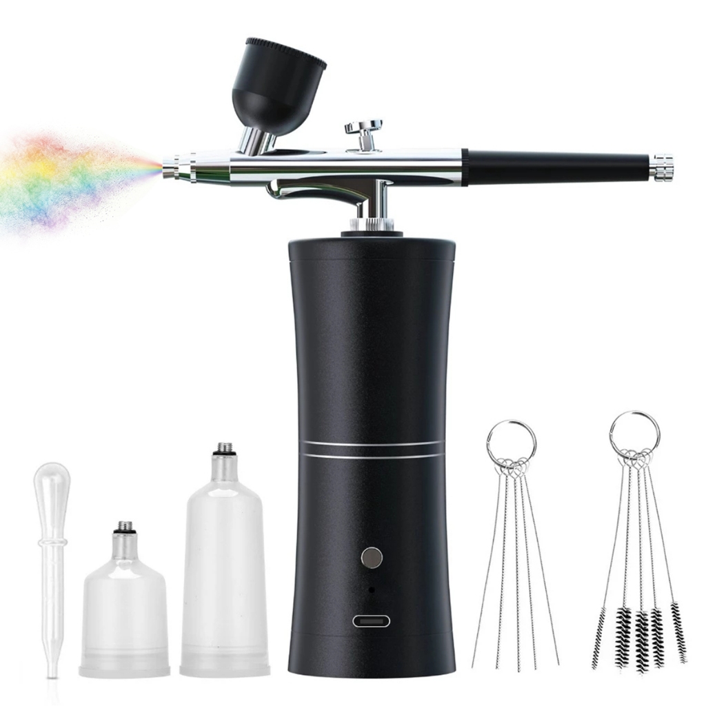 Kit De Aerógrafo Portátil Com Compressor , Névoa Fina De Alta Pressão Para Unhas , Decoração De Bolo , Maquiagem E Arte em Oferta na Shopee