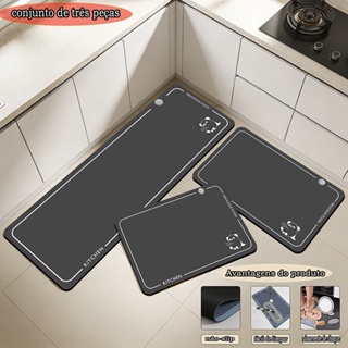Kit com 3 Peças Tapete de Banheiro de Borracha Premium - Antiderrapante, Resistente a Manchas e Fácil de Limpeza, Medida em Oferta na Shopee