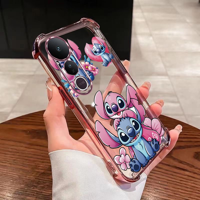 Vivo V60 Lite V50 5G V50 V40 Pro V40e Caso Casal Ponto De Telefone Almofada De Ar Proteger Capa Clara