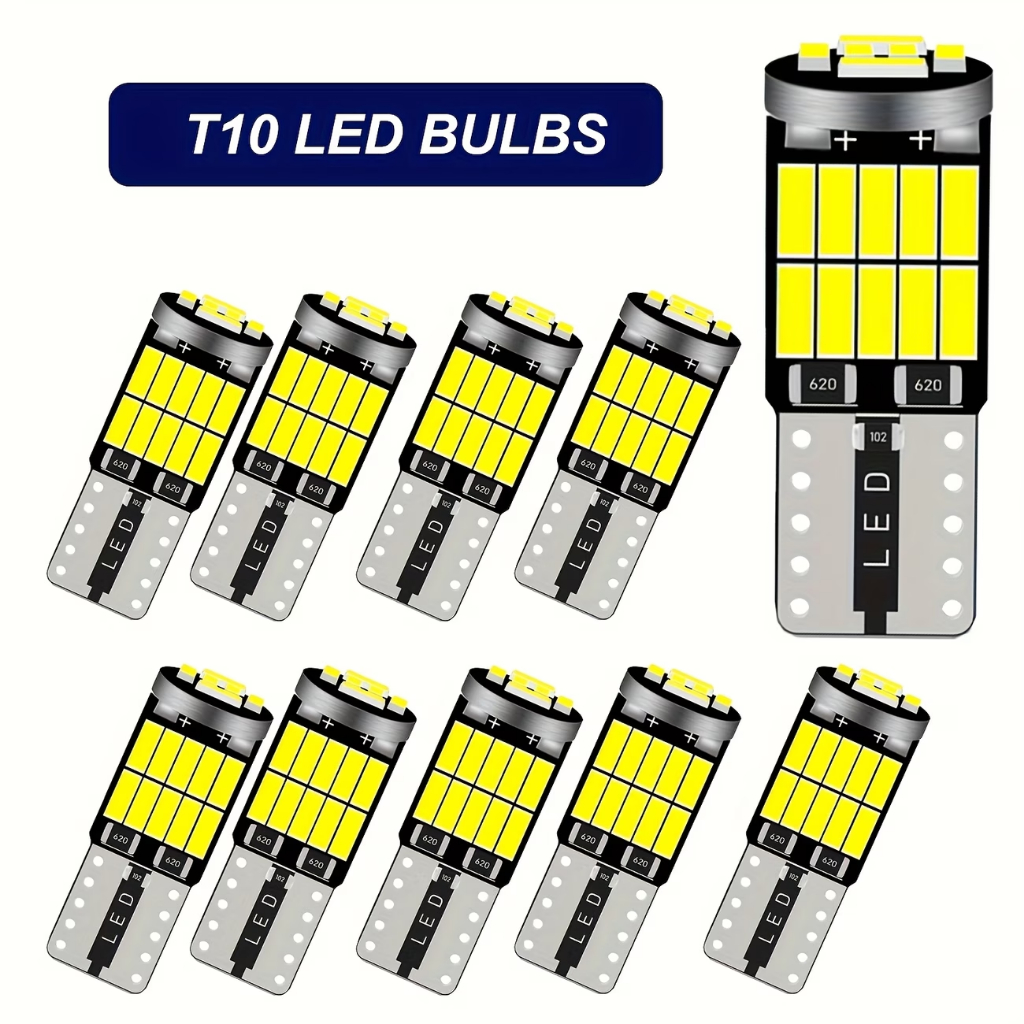 Par Lampada Pingo 26 Led T10 Bem Forte Lanterna Meia Luz 5w