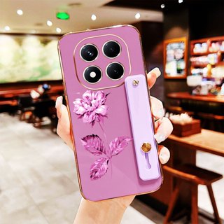 Capa VRQR Para Xiaomi Redmi Note 15 Pro Plus + 5G 4G Poco M8 5G Invólucro Flor Borboleta Alça De Pulso Suporte De Telefo em Oferta na Shopee