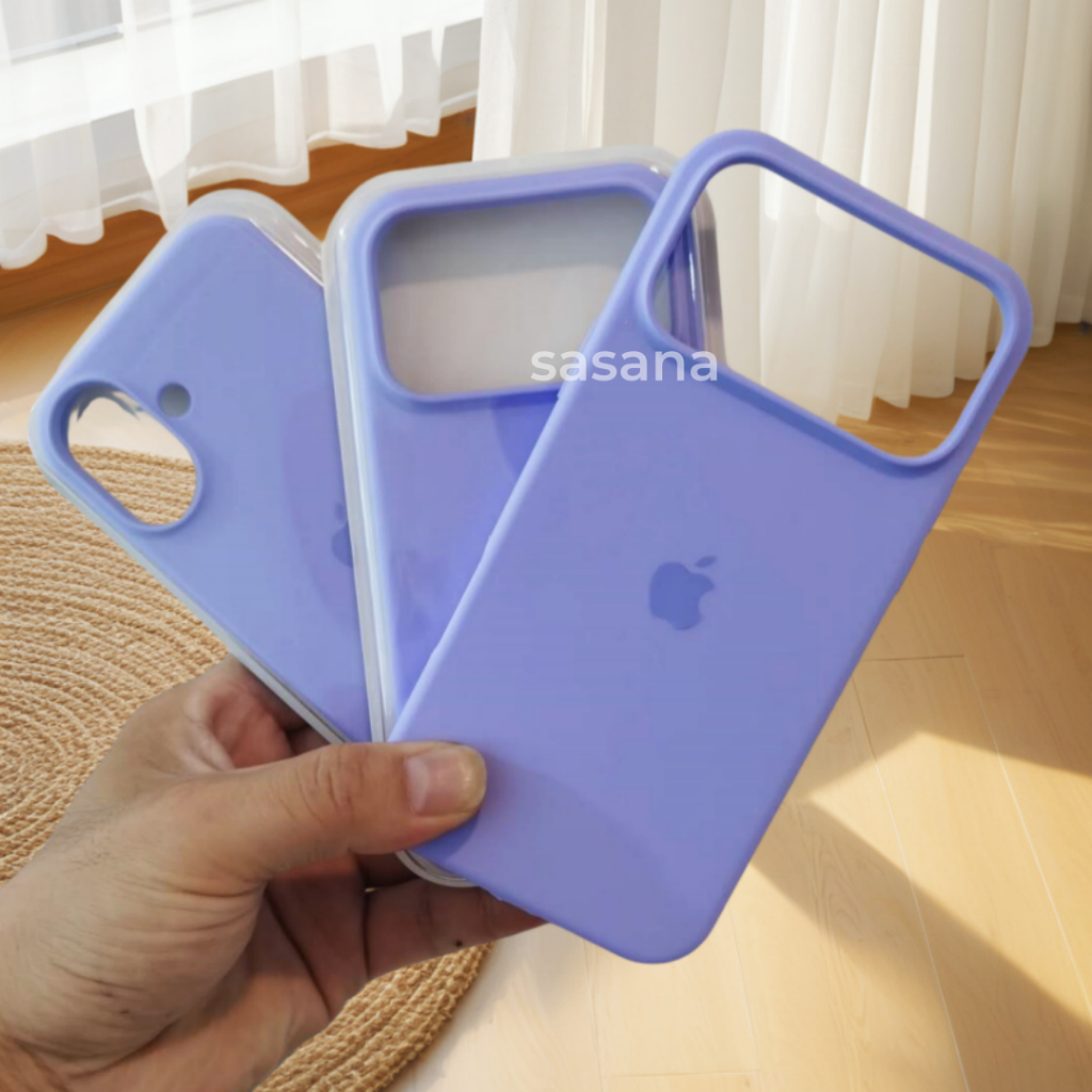 Roxo Claro Para iphone 18/17/16/15/13/14/12/11/Pro max/Air/XS XR/7/8/Plus/SE/Mini/Capa De Telefone De silicone