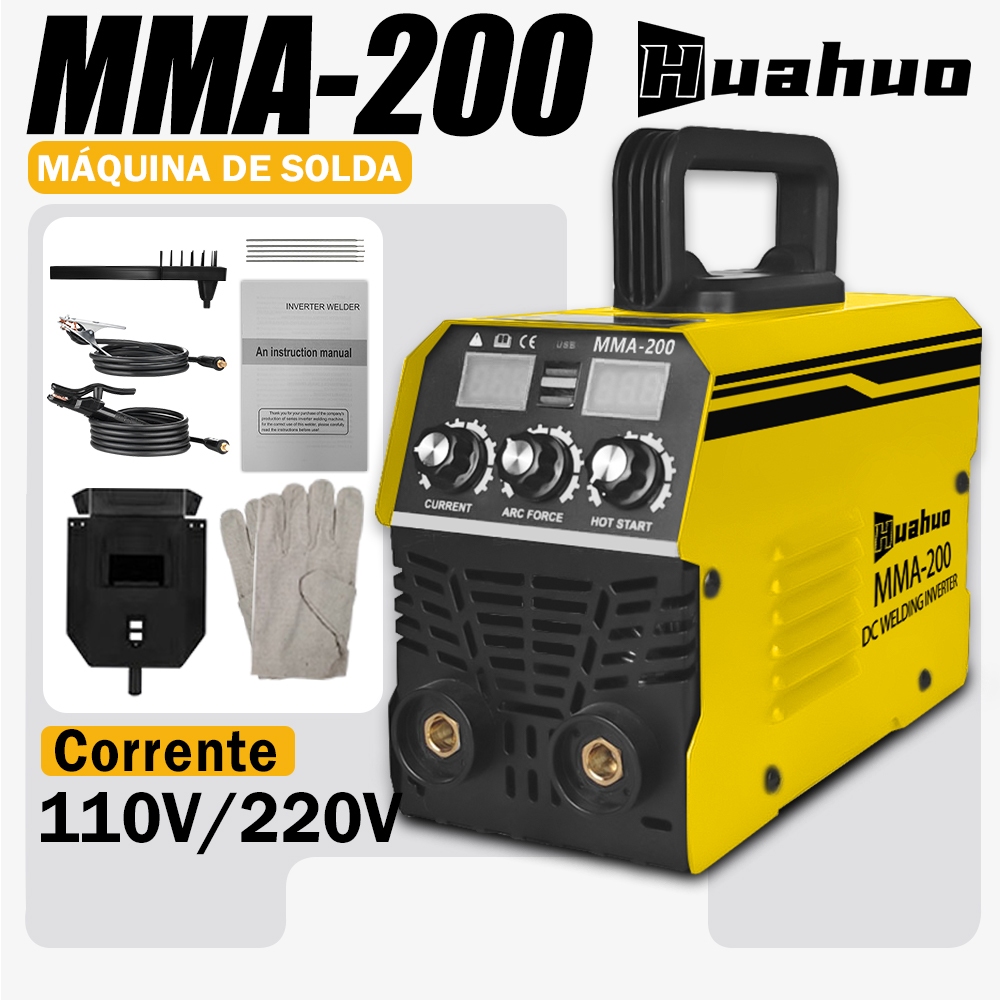 110V/220V Máquina De Solda Inversora MMA-200 Tecnologia IGBT Ferramenta De Soldagem Portátil~