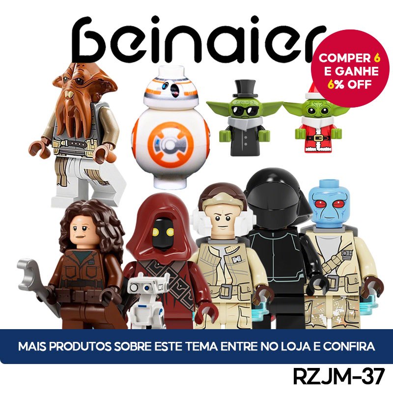 RZJM-37 Miniaturas de bonecas, bonecas de blocos de construção, brinquedos de aniversário