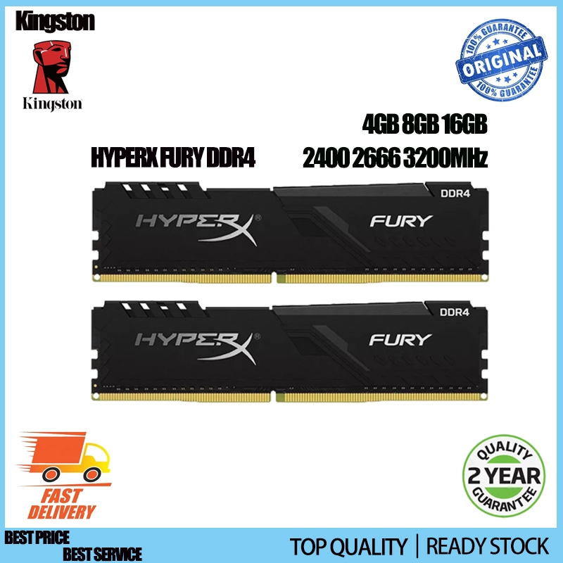 Kingston Dual Channel HyperX FURY RAM DDR4 8 Gb 16 2133/2400/2666/3200 Mhz PC4-25600‌U PC4 PC Desktop DIMM Memória De 28